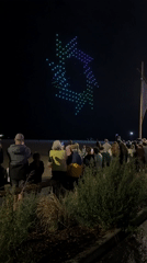 Drone light show over Great Yarmouth beach draws big crowds