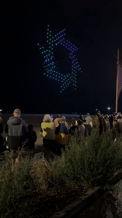 Drone light show over Great Yarmouth beach draws big crowds