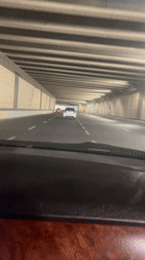 Daytime drive through tunnels and city streets, multiple angles