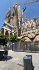 Sagrada Família on a sunny July afternoon, still under construction
