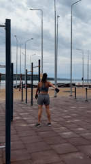 Morning workout sessions documented at Chaikovsky waterfront fitness park