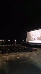 Outdoor cinema screening observed in Cannes