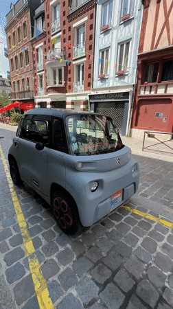 Street scenes and landmarks in central Rouen, July morning