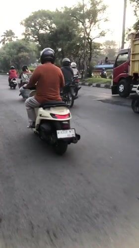 Evening traffic and street life across three East Java neighborhoods