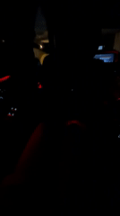 Night shot inside a dimly lit car in Strasbourg
