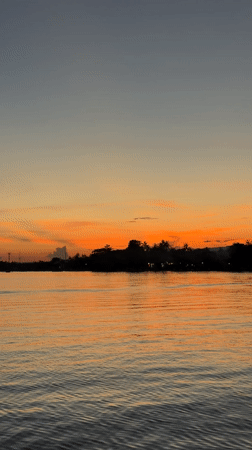 Sunset captured over water in Buleleng, Indonesia