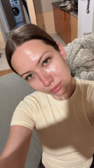 Woman documents Korean skincare routine in Montenegro apartment
