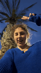 Evening selfies and moonlit palm trees in Kiryat Bialik