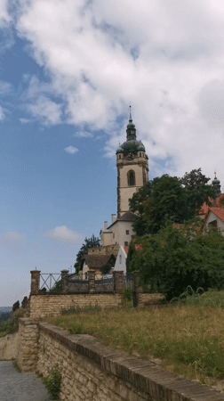 Mělník castle complex and surroundings on a July morning