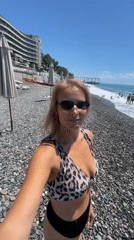 Beach day at Sochi resort on the Black Sea