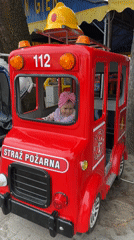 Father and child enjoy outdoor moments in Wisła park