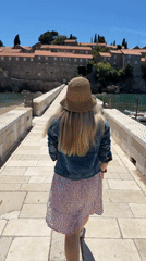 Tourist photoshoot captured at iconic Sveti Stefan, Montenegro