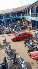 Aerial view captures busy marketplace activity in Minna, Nigeria