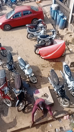 Aerial view captures busy marketplace activity in Minna, Nigeria