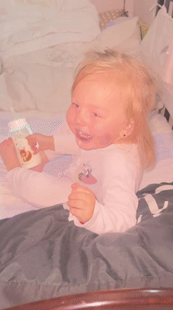 Toddler bedtime and baby moments at home in Pilsen