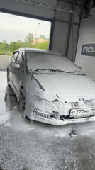 Silver Honda washed at car facility in Abakan