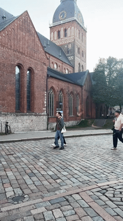 A busy summer afternoon around Riga's Old Town