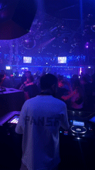 DJ performs late-night set at Moscow nightclub