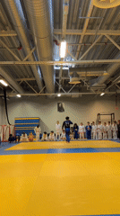 Judo practice for kids on the mats in Tallinn