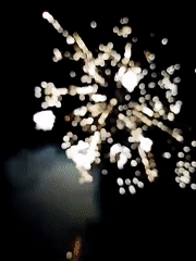 Outdoor evening hangout with fireworks in rural Belarus