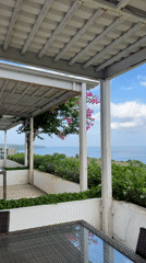 Ocean view captured from covered patio in Kuta Selatan