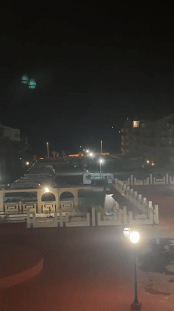Nighttime street scene captured in Torrevieja, Spain