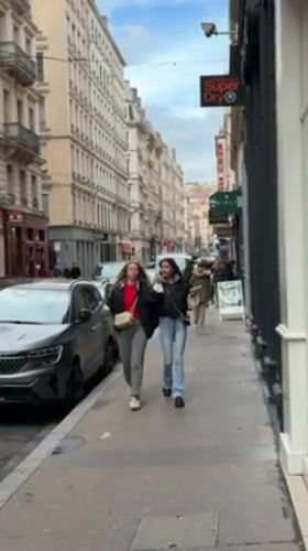 Afternoon street life and tourism documented across central Lyon