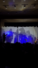 Theatrical performance with shadow puppets documented in Pleven, Bulgaria