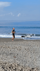Morning beach activities observed along Indonesian coast