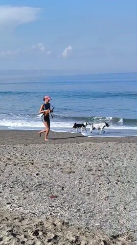 Morning beach activities observed along Indonesian coast