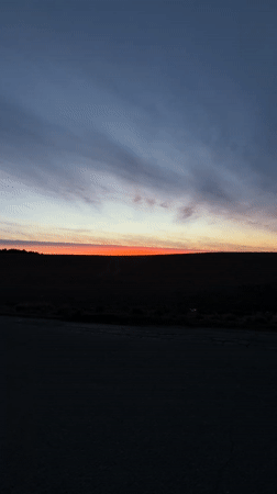 Sunset observed in rural Belarus village April 15