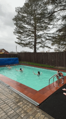 Sunday leisure moments captured in Chaikovsky: swimming and resting