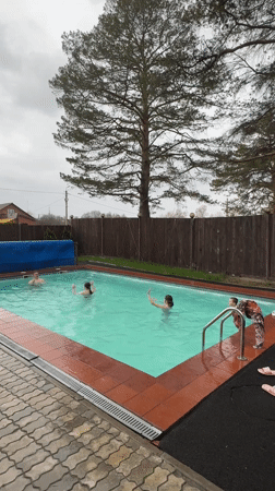 Sunday leisure moments captured in Chaikovsky: swimming and resting