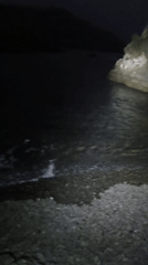 Nighttime coastal waters documented in La Joya, Mexico