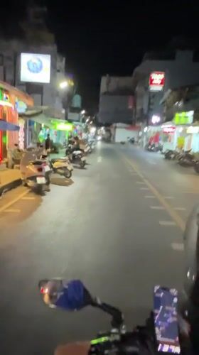 Nighttime street activity documented in Patong, Thailand
