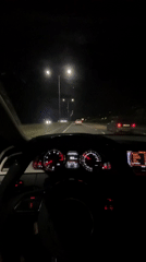 Nighttime highway driving captured on video in Kazan