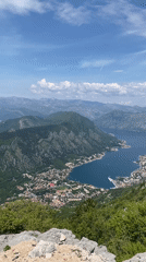 Panoramic Bay of Kotor views captured from Montenegro mountain vantage