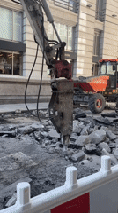 Street demolition work underway in A Coruña