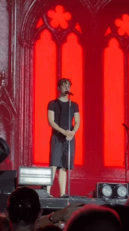 Male singer performs concert in Chengtalay Subdistrict, Thailand