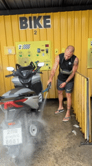Busy morning at a Ko Samui self-service car wash