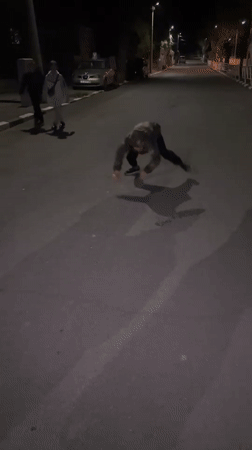 Erratic nighttime street behavior witnessed in Goritsa, Bulgaria