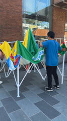 Morning activities captured across Kuta beachfront area