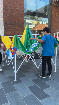 Morning activities captured across Kuta beachfront area
