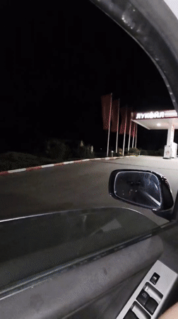 Driver observed at Lukoil station in Bulgaria nighttime stop