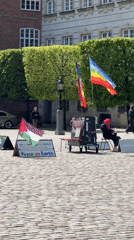 Makeshift stall observed in Copenhagen public square