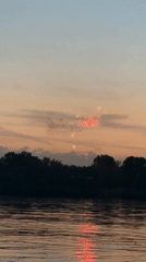 Evening fireworks and casual gathering at Nizhny Novgorod waterfront