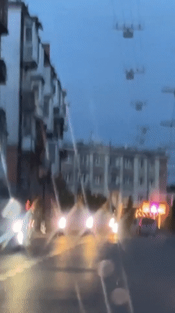 Evening selfies and street scenes documented in Ternopil, Ukraine