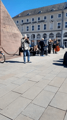 Street life and markets captured in downtown Karlsruhe