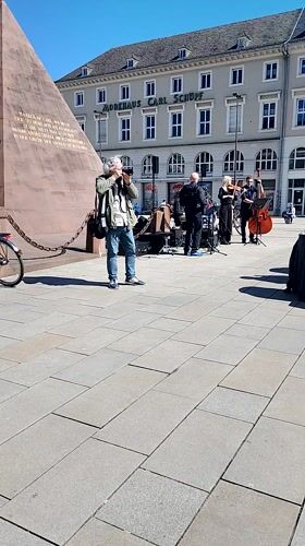 Street life and markets captured in downtown Karlsruhe