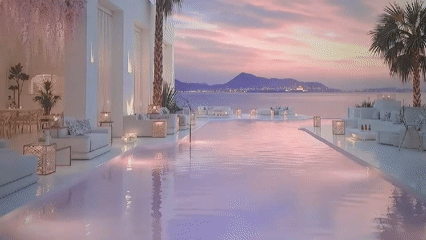 Luxury villa evening in Thủ Đức, pools and penthouse views